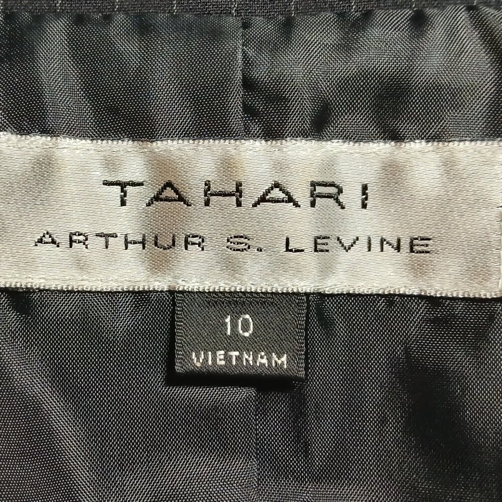 TAHARI Arthur S. Levine Black Pinstripe Professional Suit Blazer/Skirt EUC - Picture 14 of 16